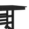 Flash Furniture Abraham Indoor/Outdoor 72-in Rectangle Recycled HDPE Adirondack Dining Table for 6 in Black LE-HMP-158-01-BLK-GG - alternate 9